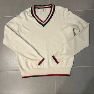 Classic Cream V-Neck Sweater